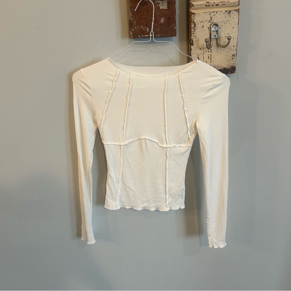 Commense Basic Piping Long Sleeve Top - image 2